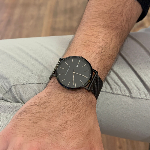 Relógio Minimalista ROCS Royal Full Black | 40MM