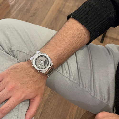 Relógio Masculino ROCS Classic Prata e Branco | 41.1MM