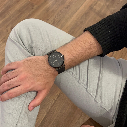 Relógio Minimalista ROCS Royal Full Black | 40MM