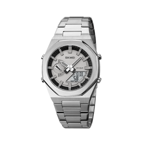 Relógio Masculino ROCS Classic Prata e Branco | 41.1MM