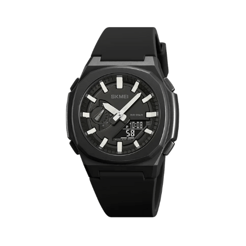 Relógio Masculino ROCS Military Prata e Preto | 45.7MM