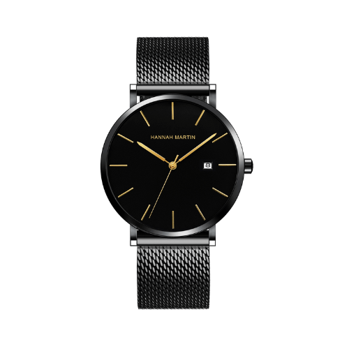 Relógio Minimalista ROCS Royal Preto Rosé | 40MM